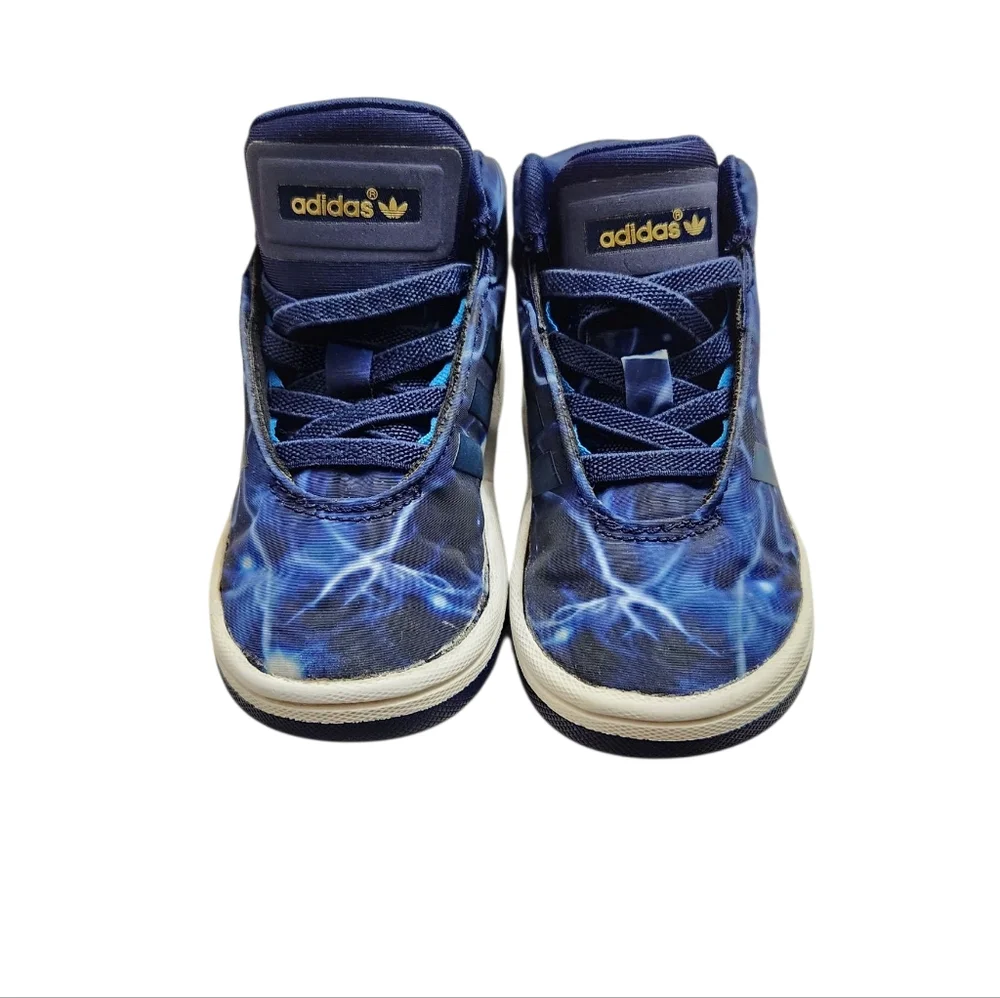 Adidas‎ Veritas Mid Top Toddler Shoes Blue Nebula Fit Foam Sneakers Kids Shoes